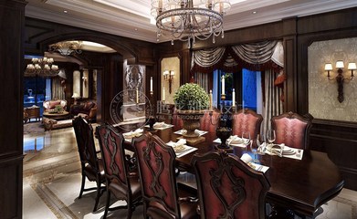 汤臣湖庭花园别墅装修设计案例——上海腾龙别墅设计作品鉴赏