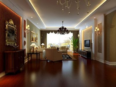 明天华城欧式风格二居室 97平米的典雅居所